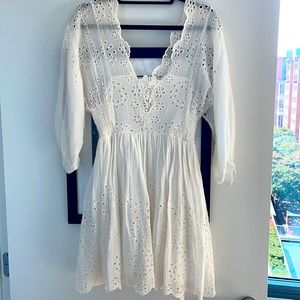 Free people white eyelet dress